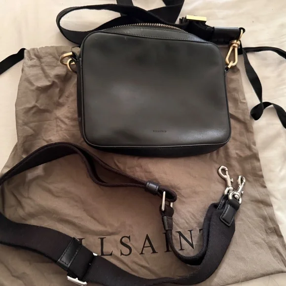 All Saints Black Small Crossbody Bag - Picture 4 of 6